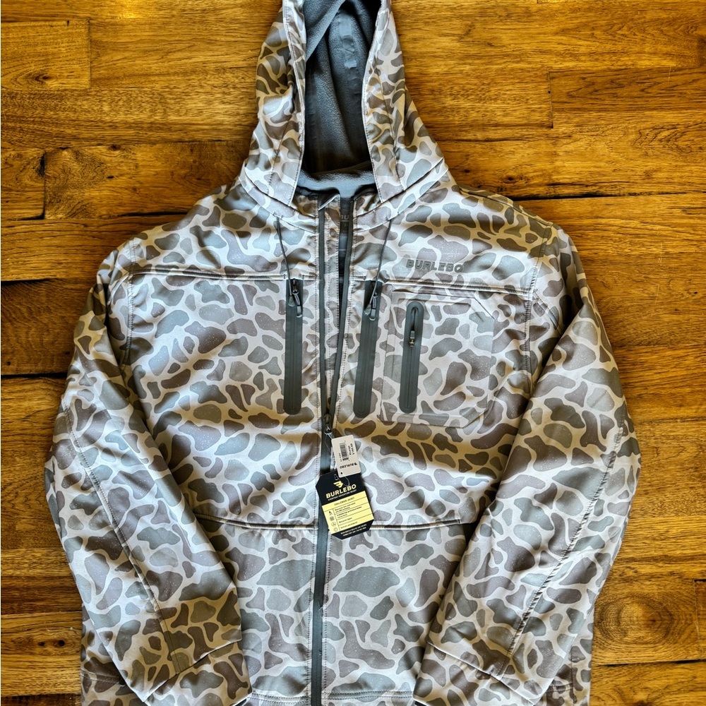 NEW w/ Tag! BURLEBO Tan and Brown Challenger Jacket